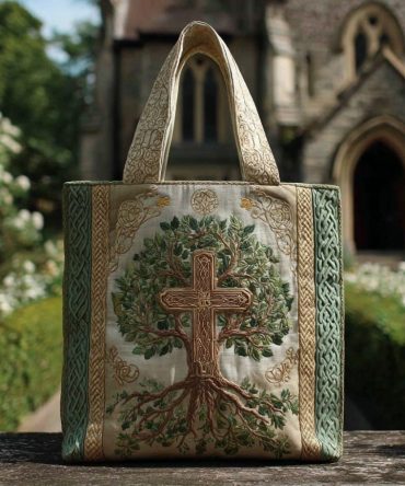 Sacred Intersection Quilted Tote Bag