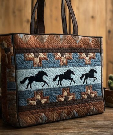 Saddle Stitch Quilted Tote Bag