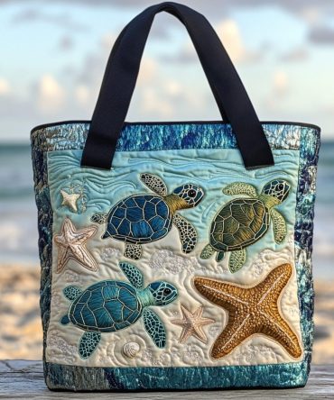Seabreeze Path Quilted Tote Bag