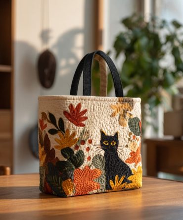 Shadow Paws Quilted Tote Bag