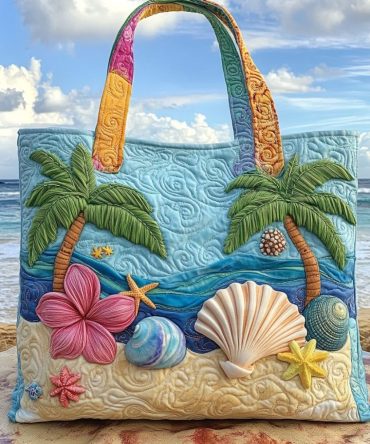Shell Cove Quilted Tote Bag