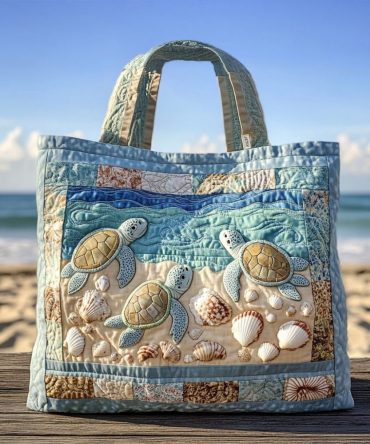 Shelled Beauty Quilted Tote Bag