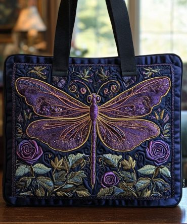 Shimmering Flight Quilted Tote Bag