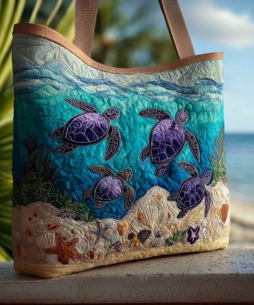 Shoreline Drifter Quilted Tote Bag