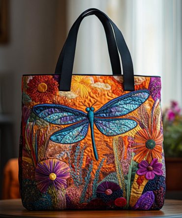 Silent Wings Quilted Tote Bag