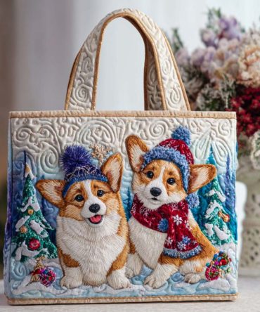 Snow Buddies Quilted Tote Bag