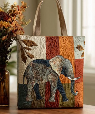 Soul Elephant Quilted Tote Bag