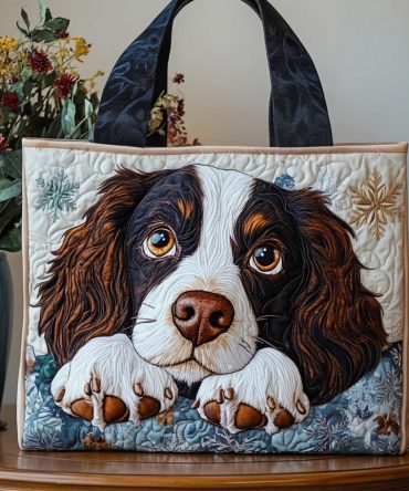Spaniel Charm Quilted Tote Bag
