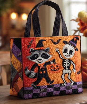 Spooky Dance Quilted Tote Bag