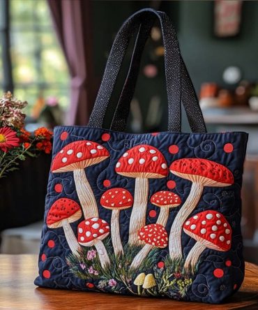 Spotted Charm Quilted Tote Bag