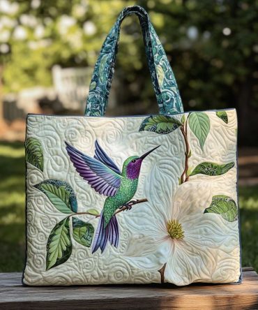 Springtime Serenade Quilted Tote Bag