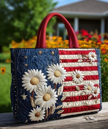 Star-Spangled Beauty Quilted Tote Bag