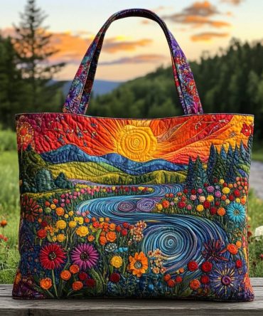 Summer Path Quilted Tote Bag