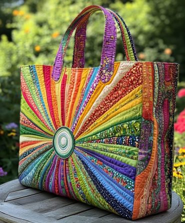 Sunburst Dreams Quilted Tote Bag