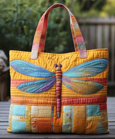 Sunlit Pathway Quilted Tote Bag