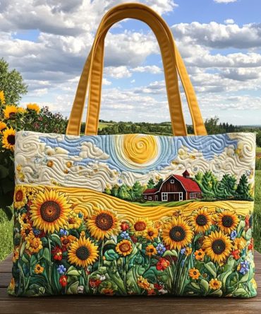 Sunny Cottage Quilted Tote Bag