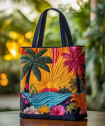 Sunny Whispers Quilted Tote Bag