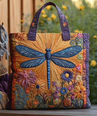 Sunset Glow Quilted Tote Bag
