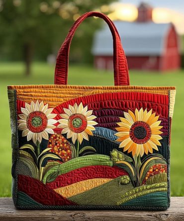 Sunshine Vista Quilted Tote Bag