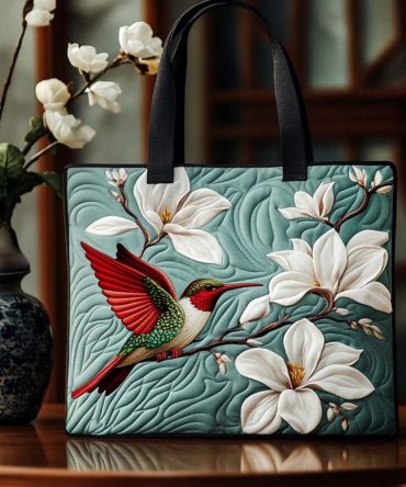 Sweet Hummer Days Quilted Tote Bag