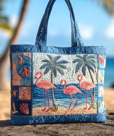 The Blush Line Quilted Tote Bag