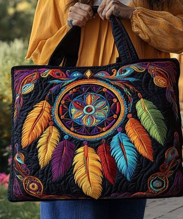 Thread Of Light Quilted Tote Bag