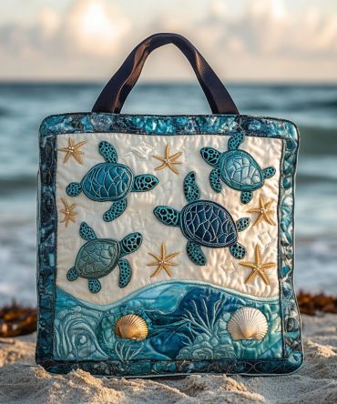 Tidal Grace Quilted Tote Bag