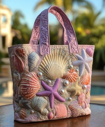 Tidal Treasures Quilted Tote Bag