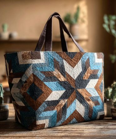 Trail Dust Charm Quilted Tote Bag