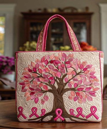 Tree Of Strength Quilted Tote Bag