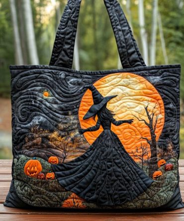 Trick Or Treat Lane Quilted Tote Bag