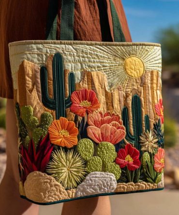 Tucson Bloom Quilted Tote Bag