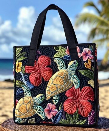 Turtle Bay Quilted Tote Bag