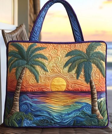 Twilight Glow Quilted Tote Bag