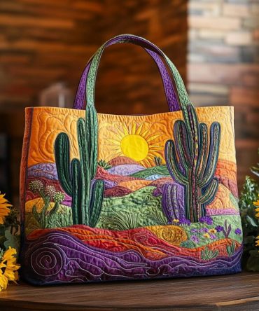 Twilight Sands Quilted Tote Bag