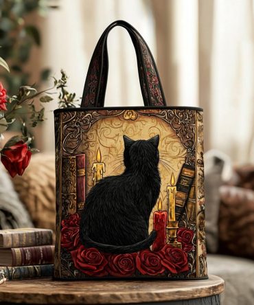 Velvet Panther Quilted Tote Bag