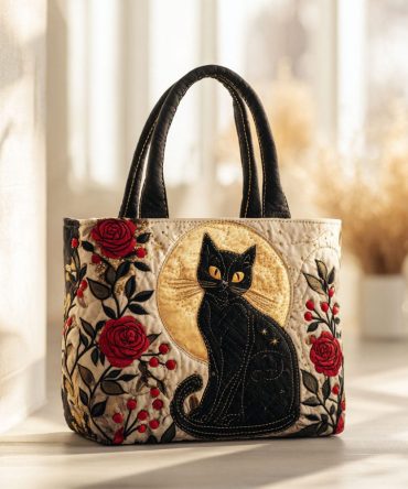 Velvet Rose Quilted Tote Bag