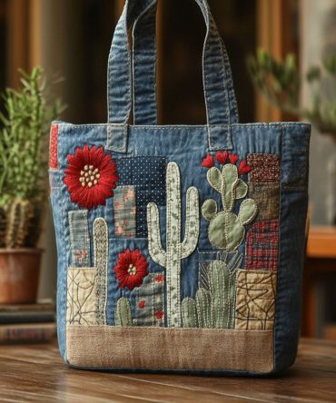 Verdant Thorns Quilted Tote Bag