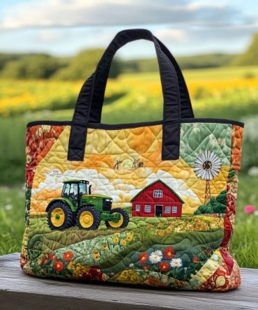 Verdant Views Quilted Tote Bag