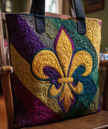 Vibrant Revels Quilted Tote Bag