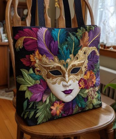 Vivid Carnival Quilted Tote Bag