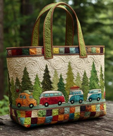 Wander Forest Quilted Tote Bag