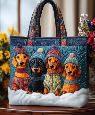 Warm Paws Quilted Tote Bag