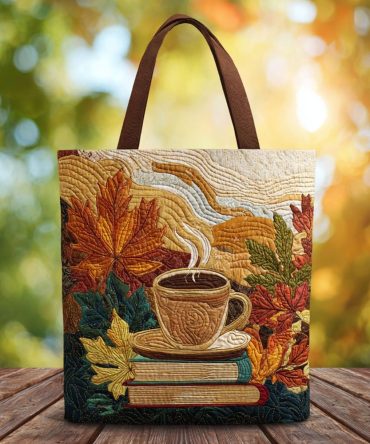 Warm Sip Wonder Quilted Tote Bag