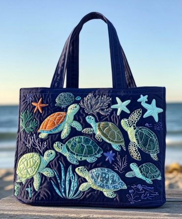 Wavy Wanda Quilted Tote Bag