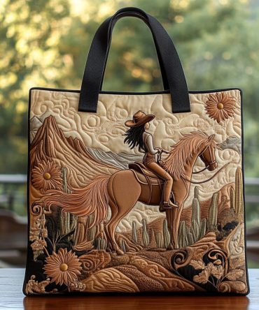 Horse Quilted Tote Bag