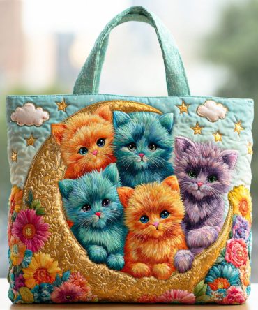 Whisker Garden Quilted Tote Bag