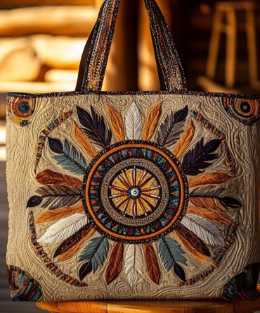 Whispering Wind Quilted Tote Bag