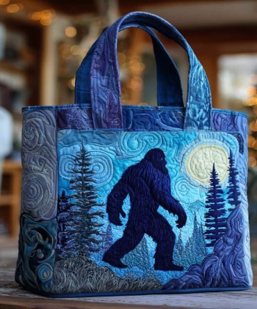 Wilderness Bigfoot Watch Quilted Tote Bag