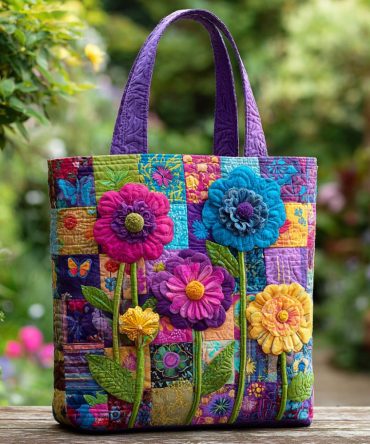Wildflower Dreams Quilted Tote Bag